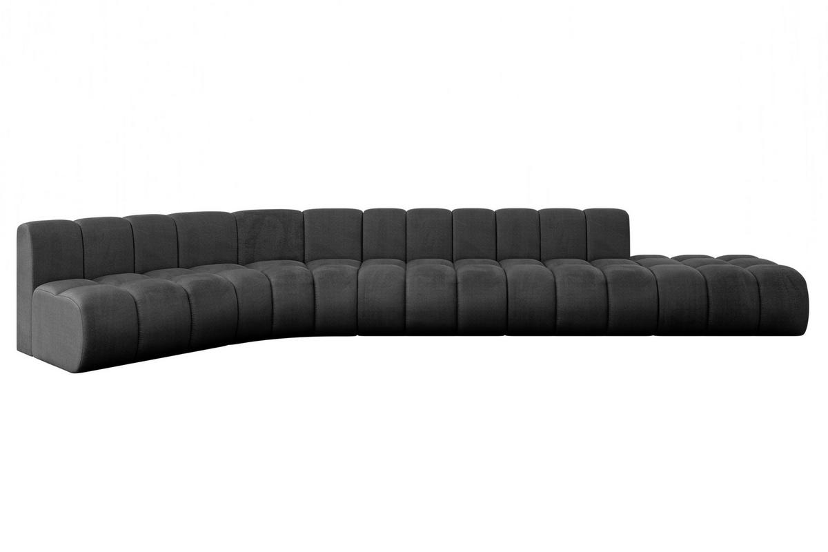 ECKSOFA modulares Sofa Brilo-L2 - 471x174x70 cm Schwarz - Schwarz, Holzwerkstoff/Textil (471/174cm) - ALTDECOR