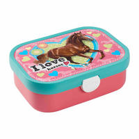 BROTDOSE Campus My Horse 700 ml - Türkis/Pink, Kunststoff (13.2/6.1/17.8cm) - Mepal