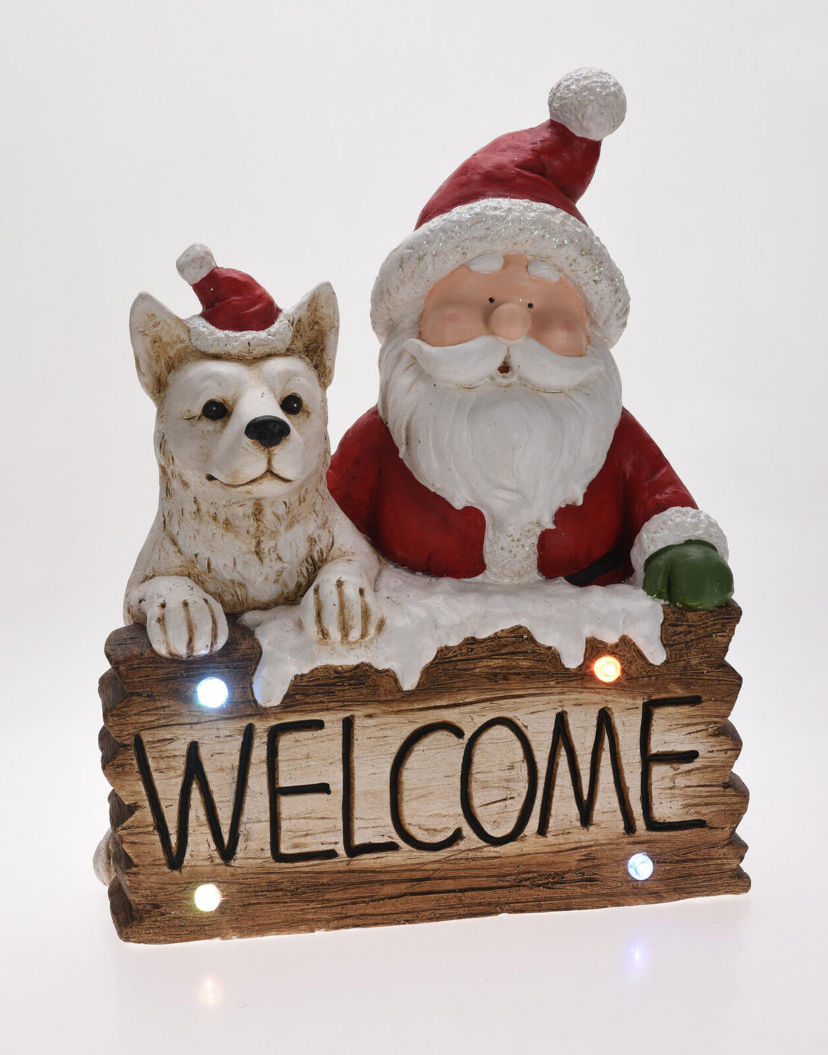 WEIHNACHTSDEKO mit LED-Beleuchtung und Musik Welcome 41/22,5/50 cm - Multicolor, Kunststoff (22.5/50/41cm) - Home Styling Collection