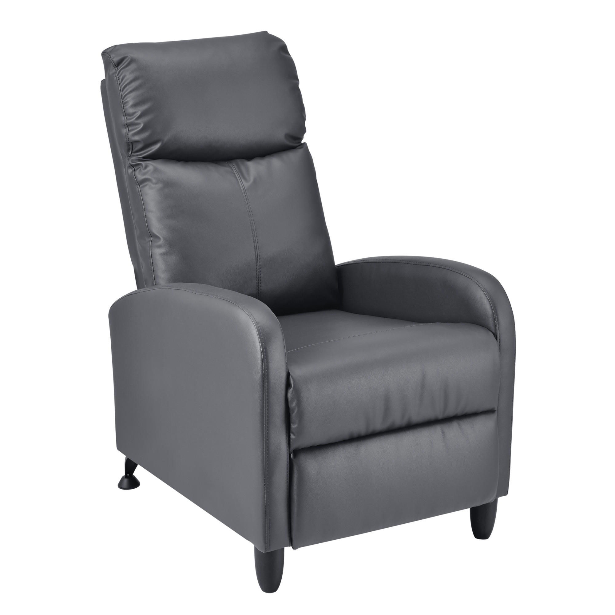 POLSTERSESSEL Bregenz Kunstleder Grau - Grau, Textil (60/102/92cm) - [en.casa]