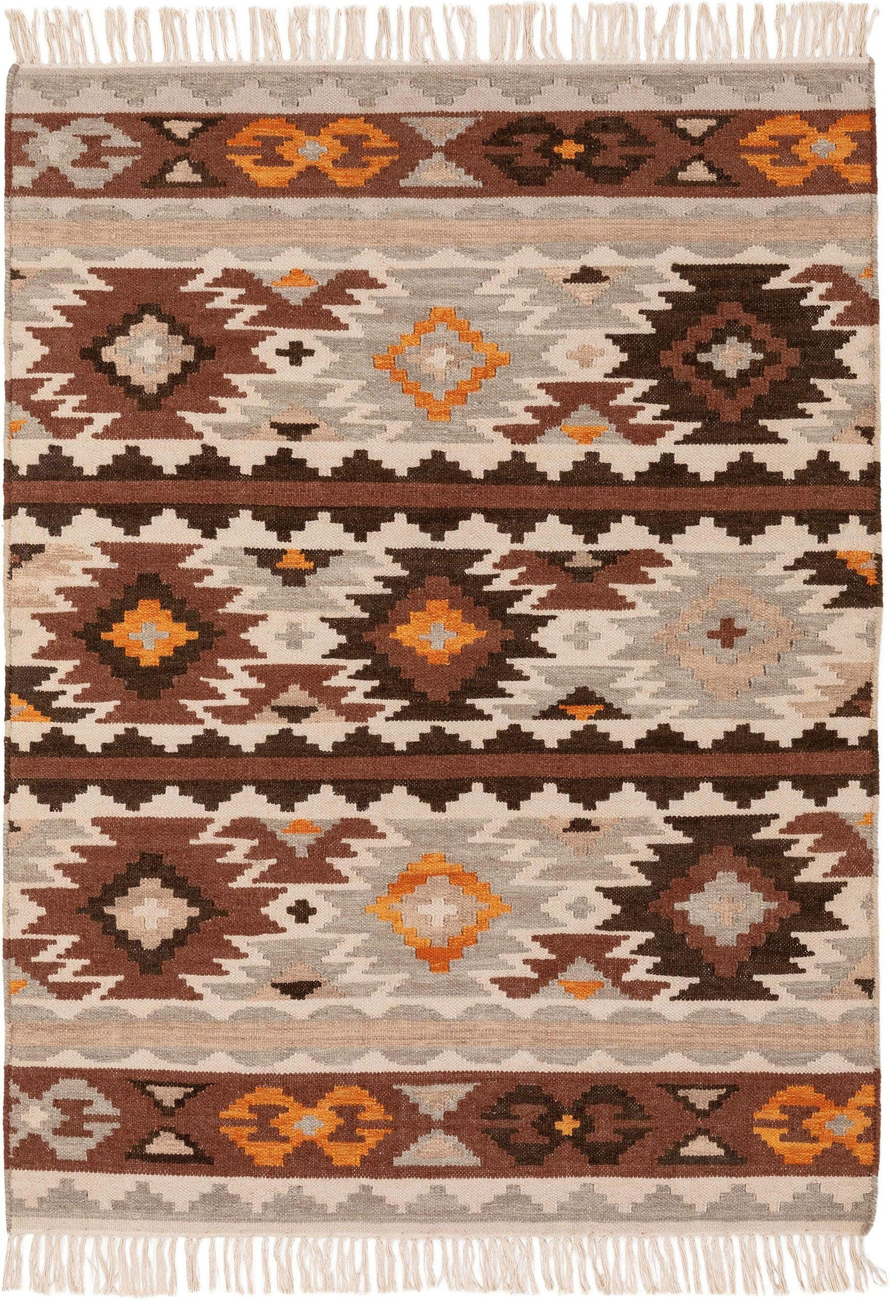 KELIM handgewebt Zohra Multicolor 200x300 cm - Multicolor, Textil (200/300cm) - benuta Pure