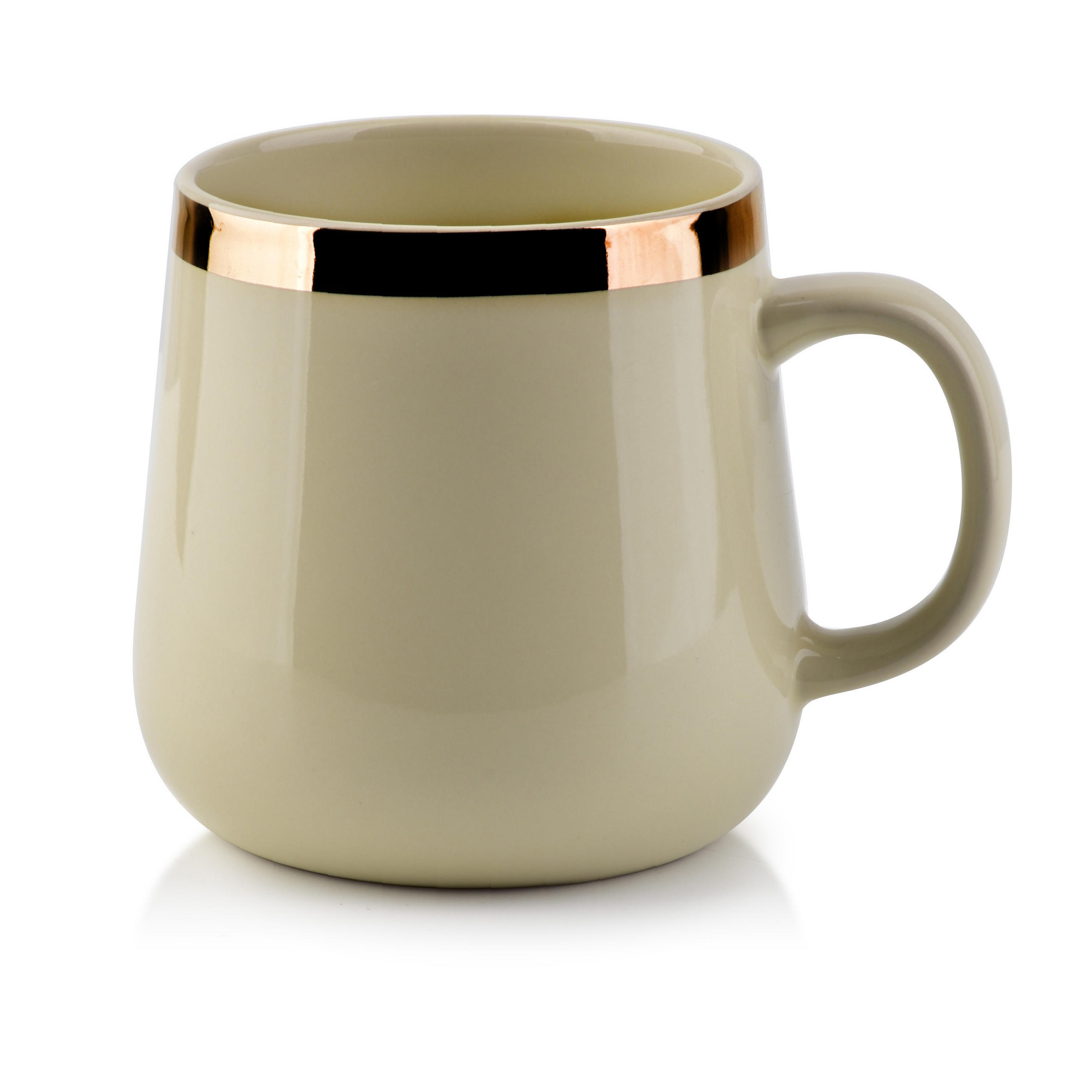 BECHER Dalia Beige 13/9/10 cm Keramik - Beige, Keramik (0.5L) - Mondex