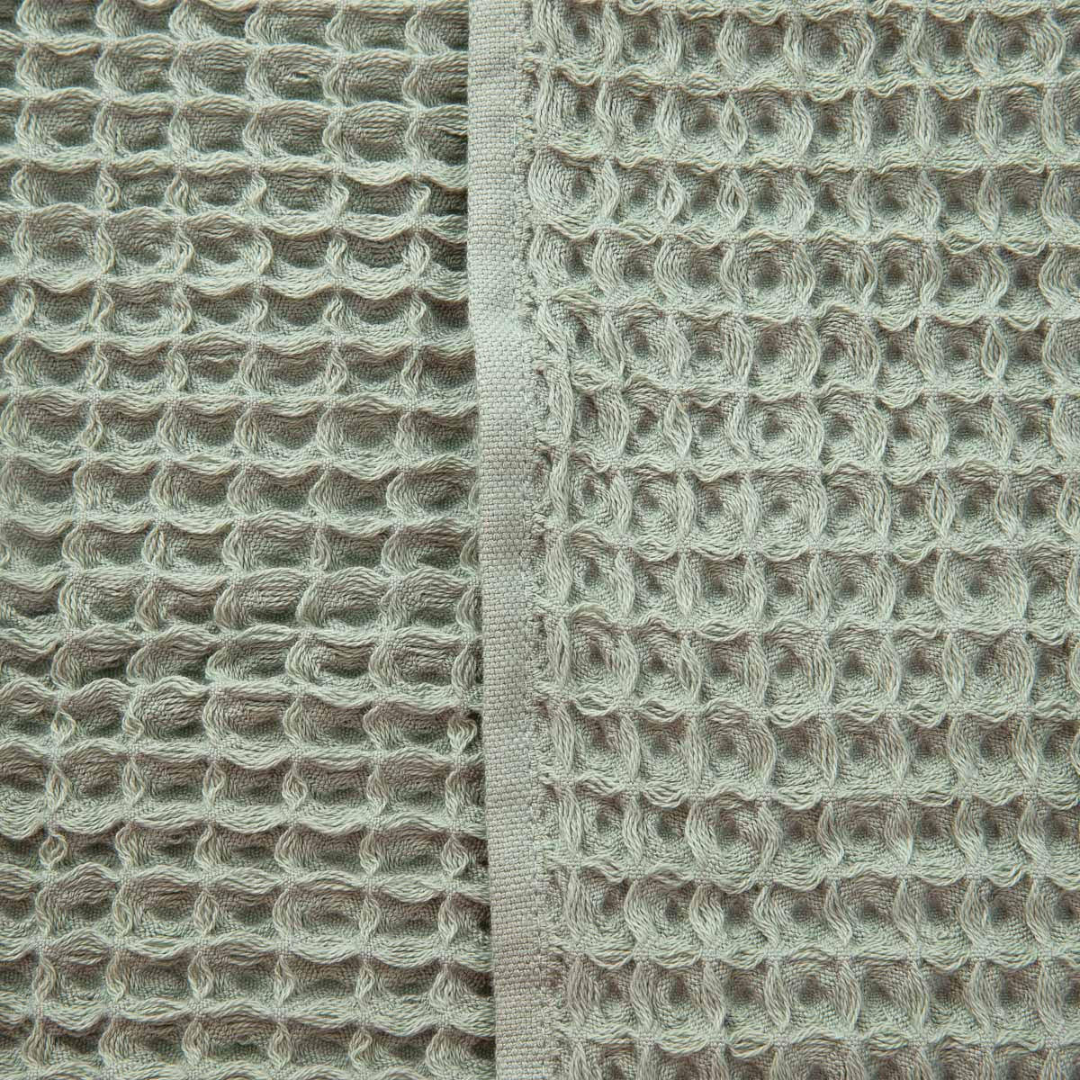 BADETUCH Vaffel Pistazie 50/90 cm - Grün, Textil (50/90cm) - Homla