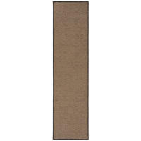 TEPPICH Jute Geometrisch-Design CARRON, Braun-Schwarz 60x800 cm - Braun, Naturmaterialien (60/800cm) - KADIMA DESIGN