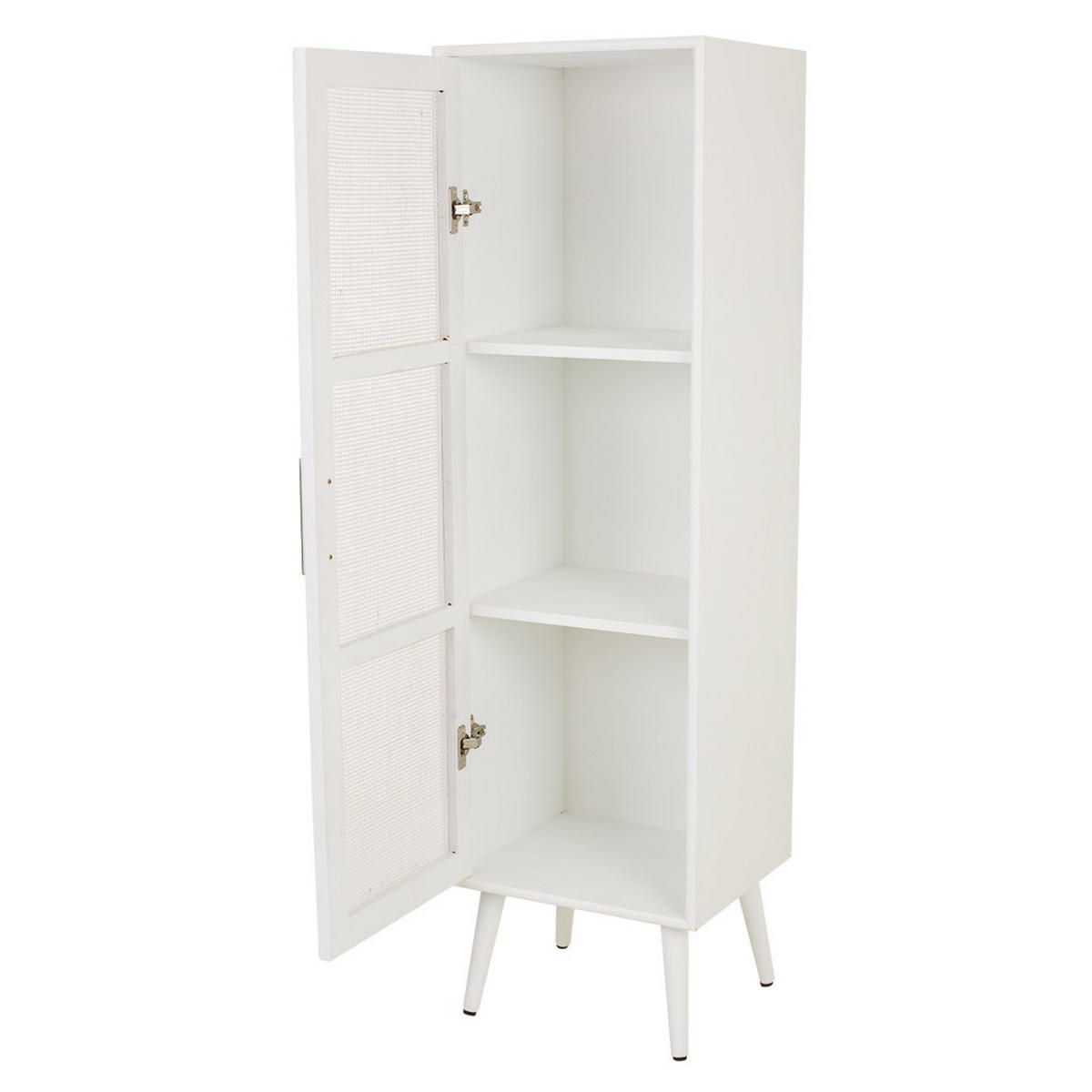 SCHRANK aus Holz und Gitter 41x37x140cm - Weiß, Holz (40.5/139.5/37cm) - Wanderlust
