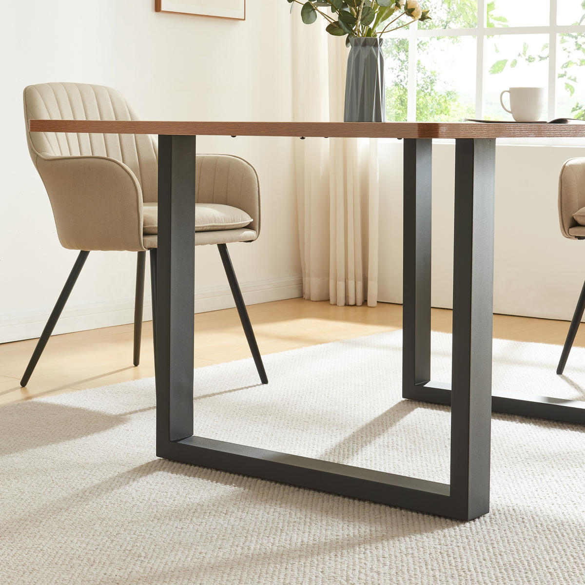 TISCHGESTELL-SET 2 TLG. Makers - Schwarz, Metall (70/72/10cm) - [en.casa]