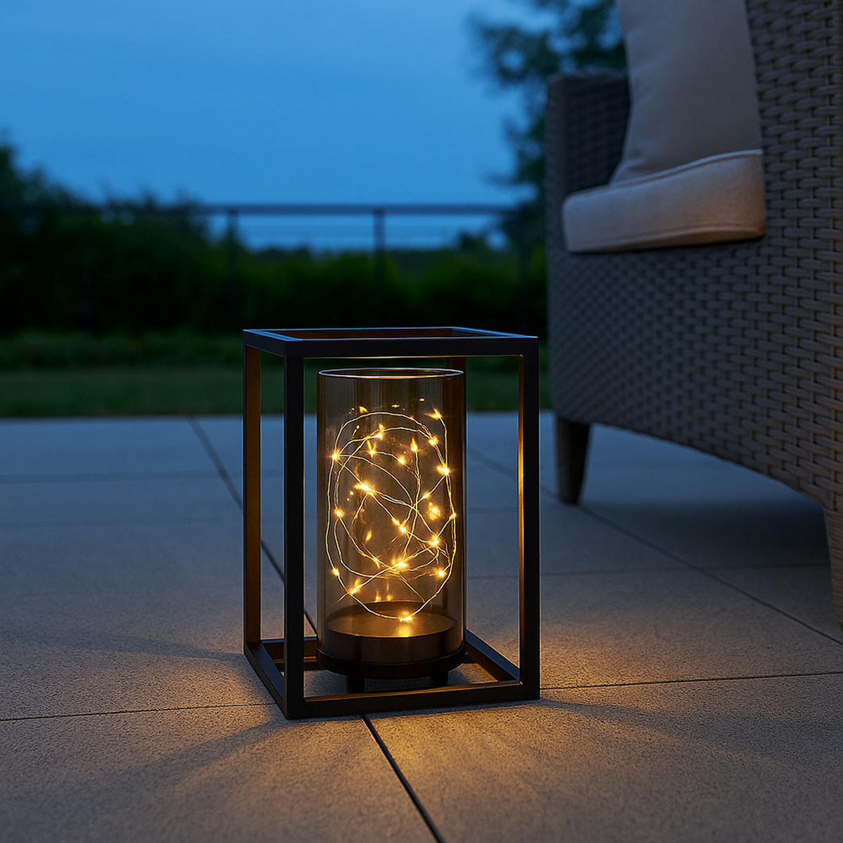 LED AUSSENLEUCHTE Metall Schwarz - Schwarz, Metall (14/14/25cm) - Globo Lighting