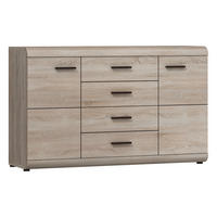SIDEBOARD LEGAME 140/87/42 cm mit 4 Schubladen und 2 Türen Sonoma Eiche - Sonoma Eiche, Holzwerkstoff (140/87/42cm) - MASSENO