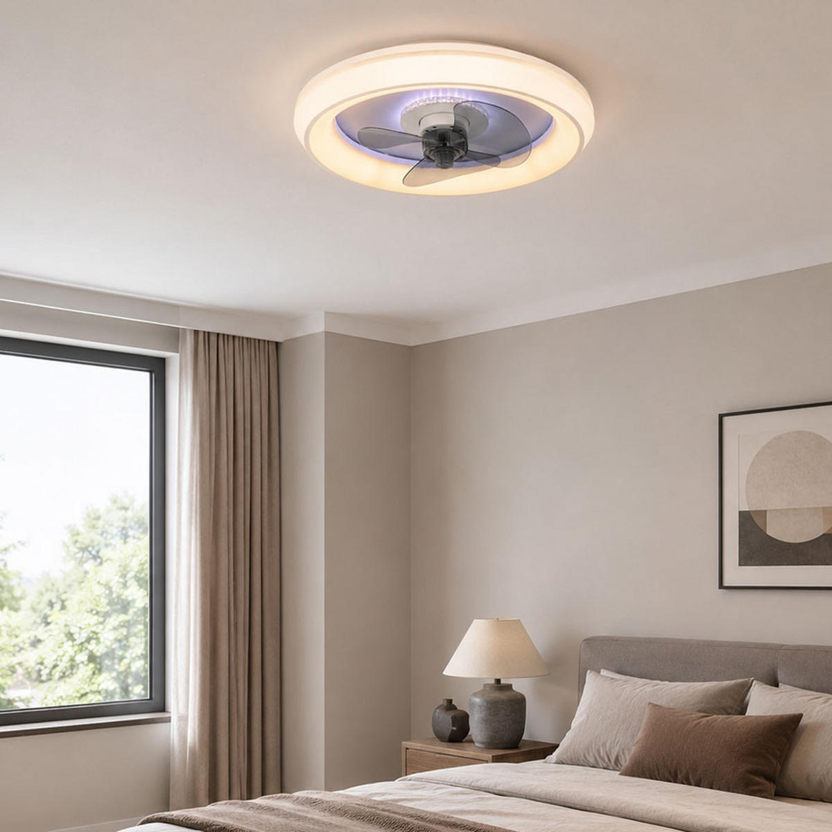 LED DECKENLEUCHTE JOEY Weiß Kunststoff - Weiß, Metall (48/48/13cm) - Globo Lighting