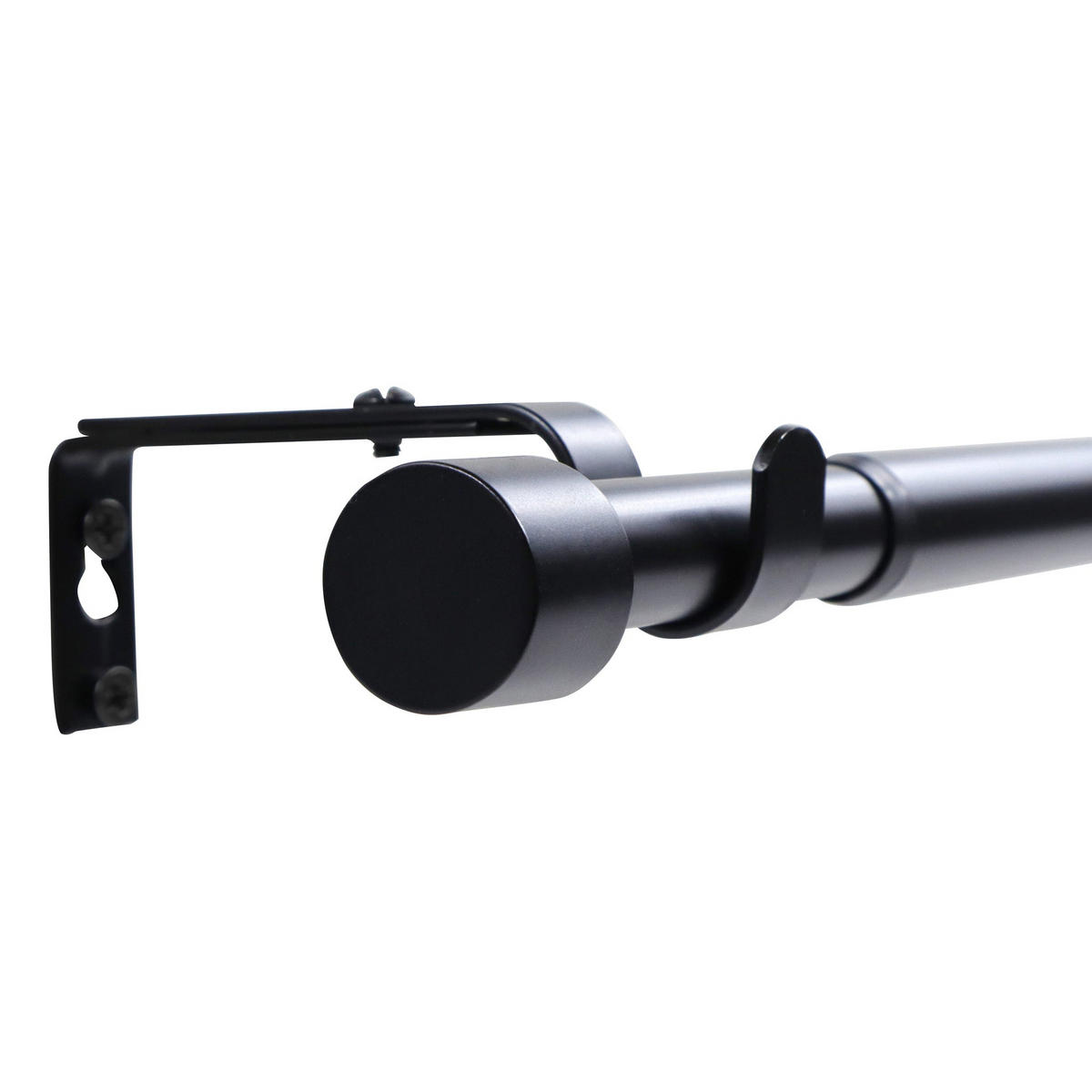 GARDINENSTANGE ausziehbar 120-210cm 1-Lauf Flexa - Schwarz, Metall (120cm) - Deco-Raum