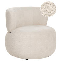SESSEL Chenillegewebe Hellbeige Volda - Beige, Textil (78/74/80cm) - Beliani