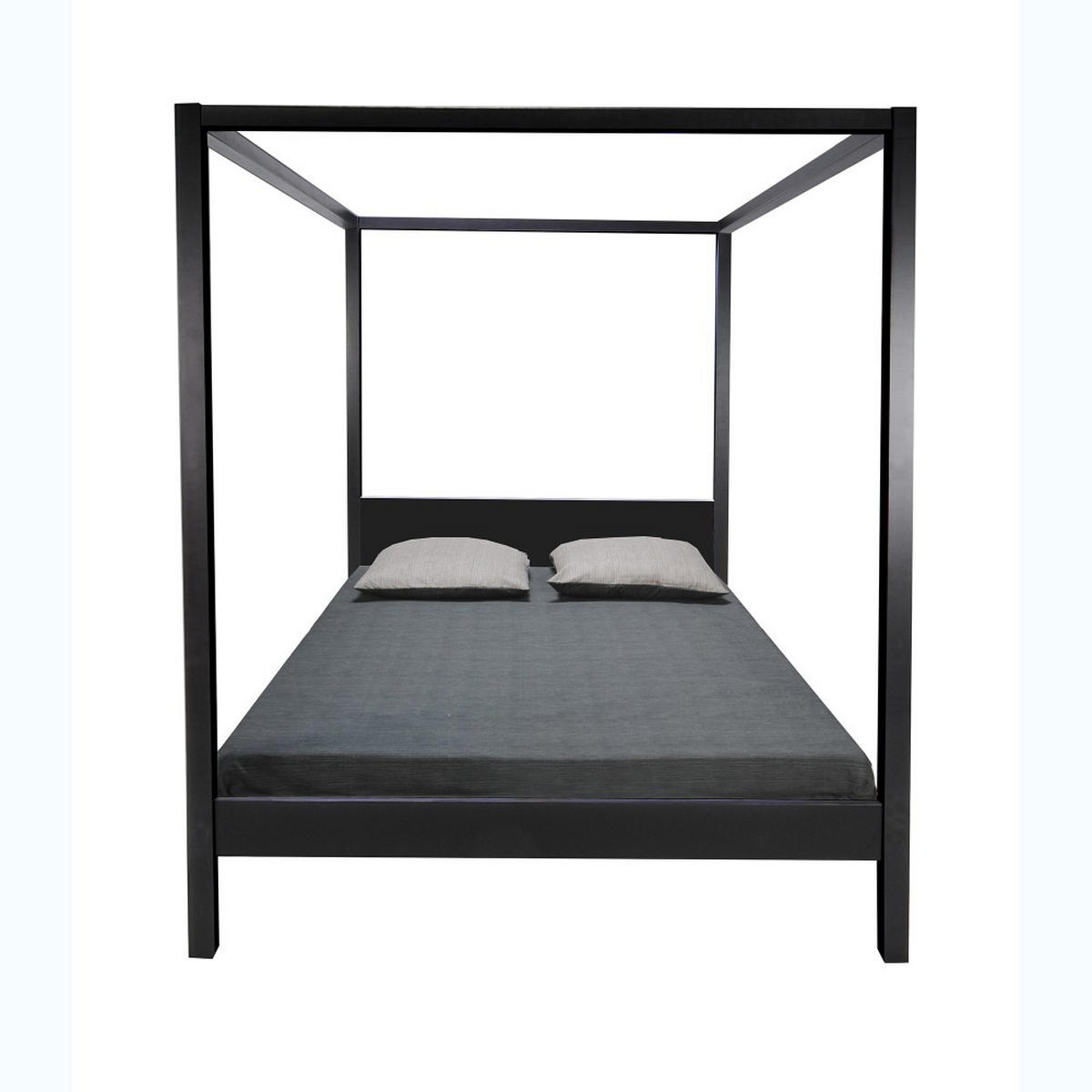 HIMMELBETT ROMANCE / Doppelbett 140x190 - Schwarz - Schwarz, Holzwerkstoff (140/190cm) - Weber Industries