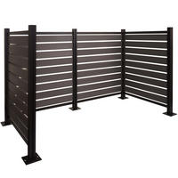 MÜLLTONNEN-ZAUN Grau - Grau, Metall (206/130/110cm) - MCW