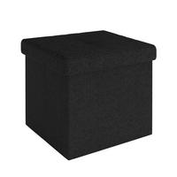 SITZWÜRFEL Faltbar 30/30/30 cm (Schwarz) - Schwarz, Textil (30/30/30cm) - Intirilife
