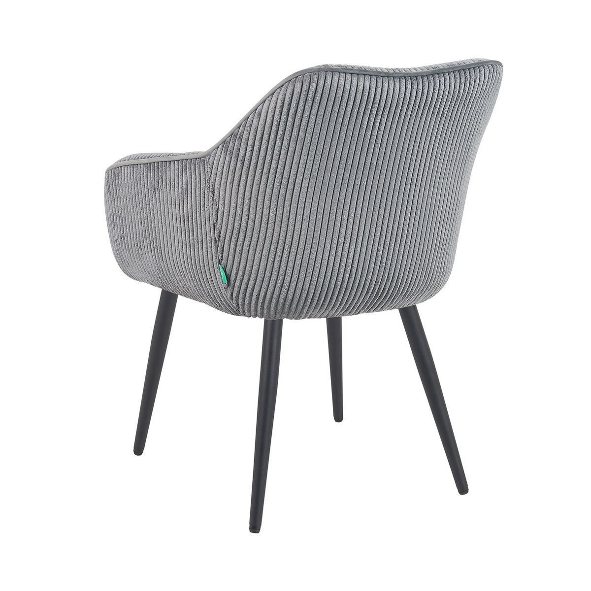 ESSZIMMERSTUHL Mika-Bela - Schwarz/Grau, Textil/Metall (60/82/61cm) - DUBI Möbel