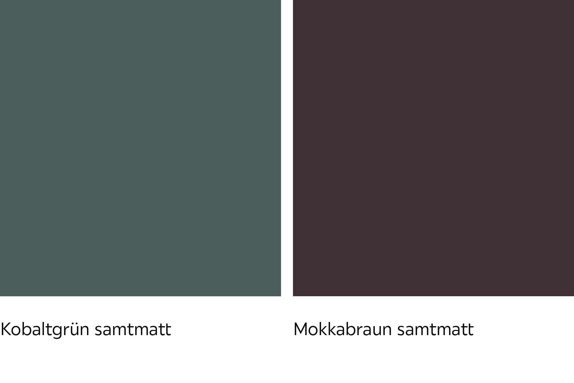 Kobaltgrün und Moccabraun