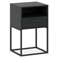 NACHTTISCH RECTUS Nachtschrank, Modern - Anthrazit/Schwarz, Holzwerkstoff (40/65/39cm) - KONSIMO®