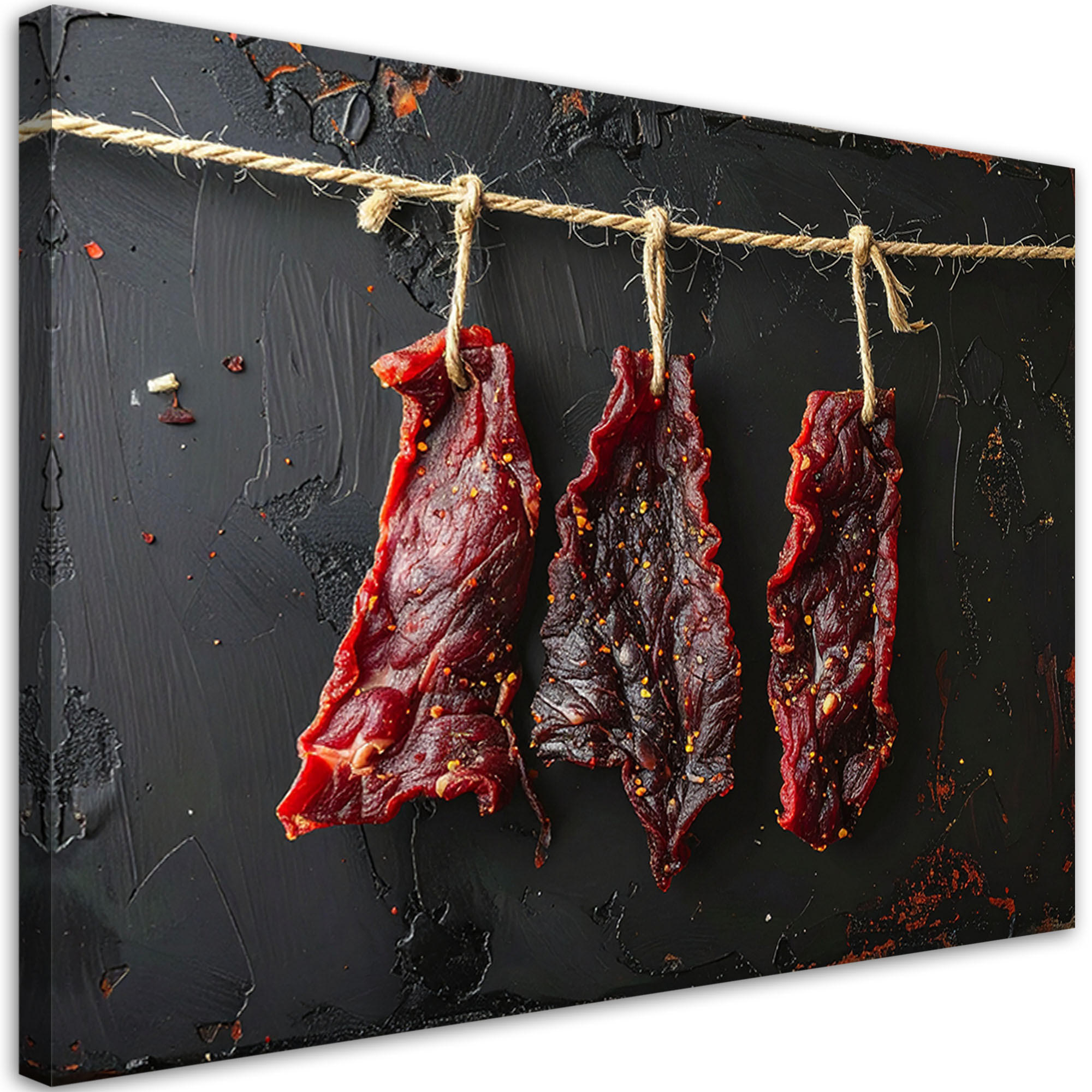 LEINWANDBILD Essen & Trinken 100x70cm - Rot, Textil (100/70cm) - Feeby