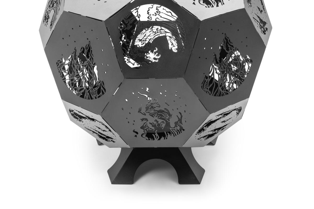 FEUERSTELLE LUNA Schwarz 100 x 100 x 110 cm 75 kg pulverbeschichtet - Schwarz, Metall (100/110/100cm) - The Favilla