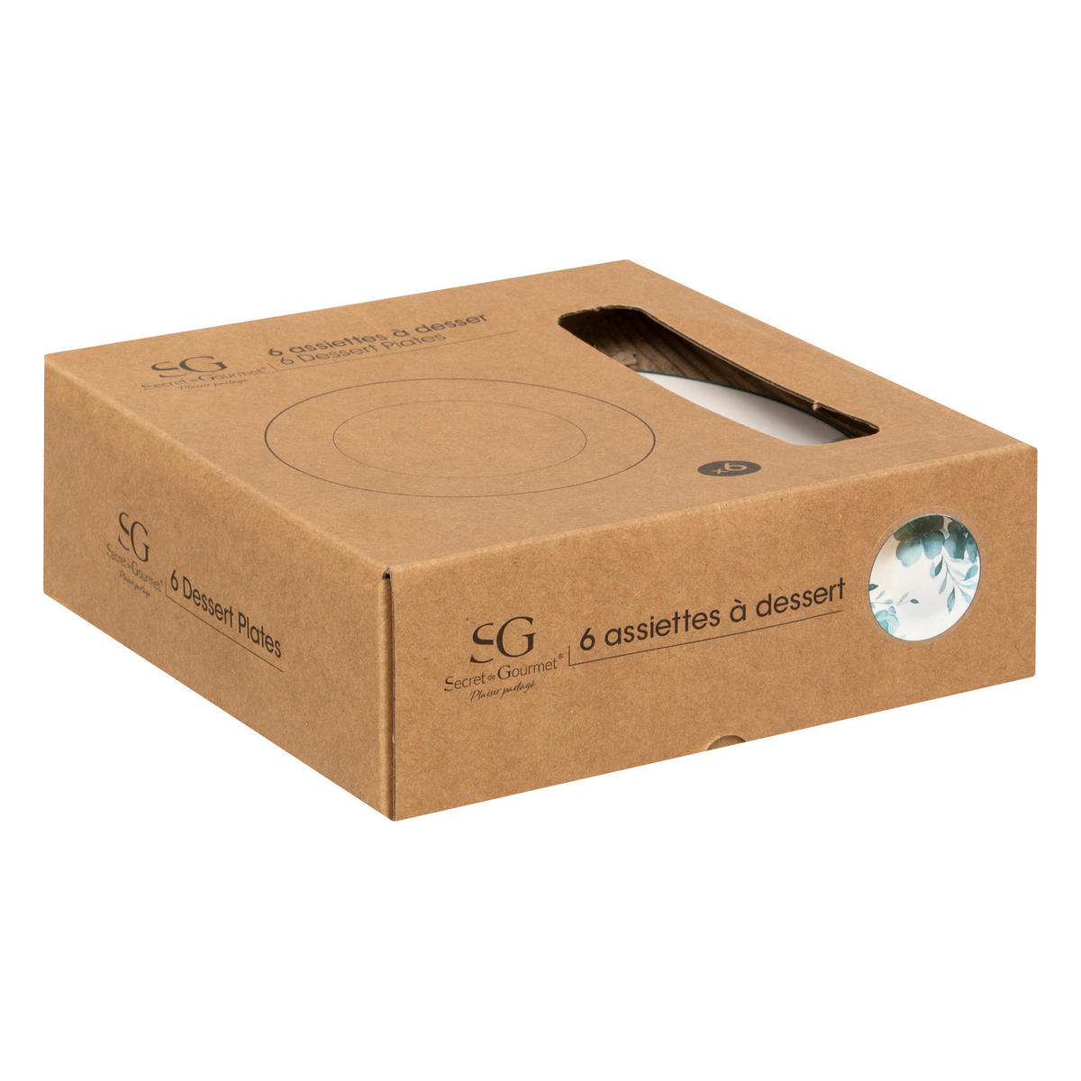 DESSERTTELLER 6 Stk. × Lily Mehrfarben 19/19/2,1 cm - Multicolor, Keramik (19cm) - Secret de Gourmet