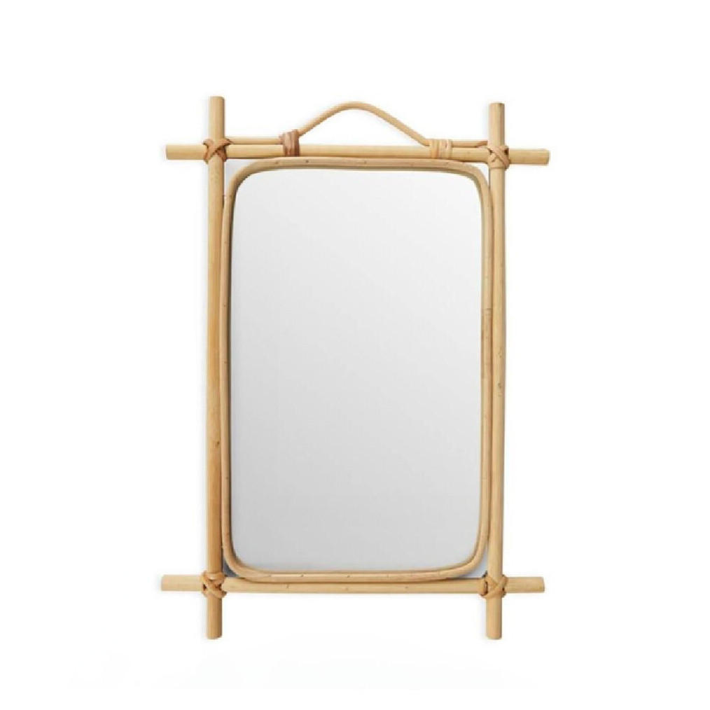 BOHO-SPIEGEL Matisse 39/28 cm - Beige, Naturmaterialien (28/39/2cm)