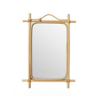 BOHO-SPIEGEL Matisse 39/28 cm - Beige, Naturmaterialien (28/39/2cm)