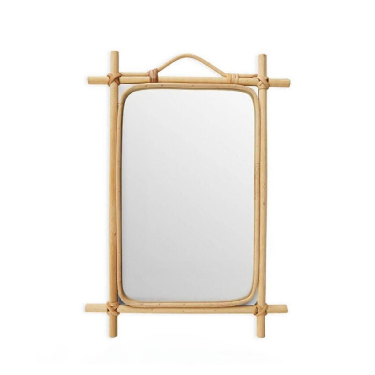 BOHO-SPIEGEL Matisse 39/28 cm - Beige, Naturmaterialien (28/39/2cm)