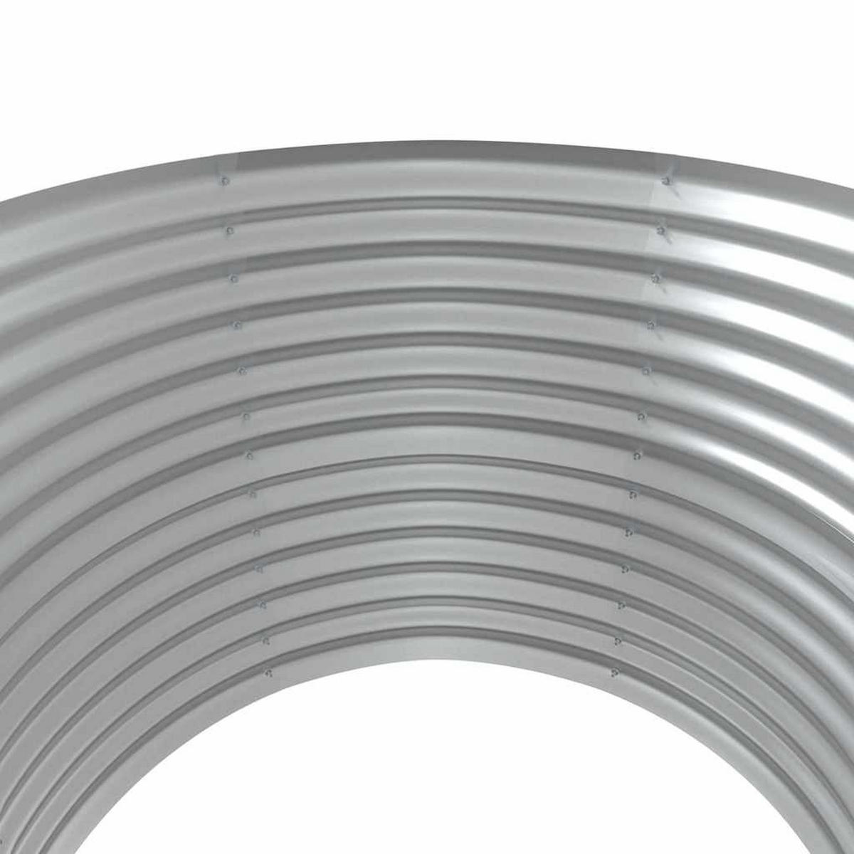 HOCHBEET Verzinkter Stahl 100x100x68 cm Silbern - Silberfarben, Metall (100/68/100cm)