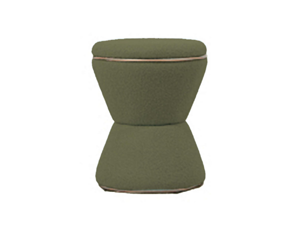 HOCKER Gustar 38.5/38.5/43 cm - Grün, Textil (38.5/43/38.5cm) - Leitmotiv