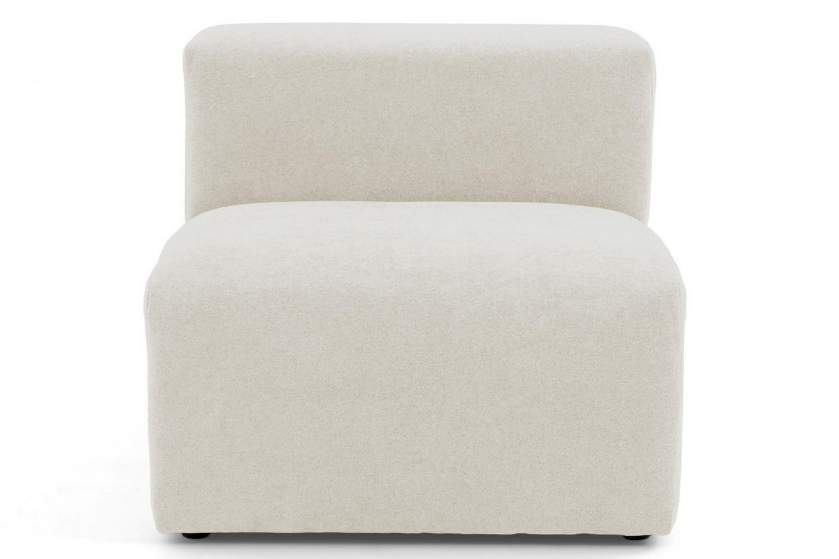 4-SITZER modulares Ecksofa HEAVEN SET 3 Links, Breite 270 cm Webstoff Weiß - Schwarz/Weiß, Holz/Kunststoff (245/270cm) - Muffo