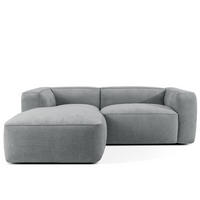 ECKSOFA LINKS FUBBO, Grau - Grau, Holz/Holzwerkstoff (225/176cm) - KONSIMO®