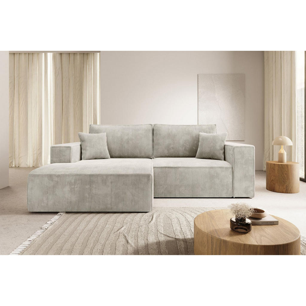 Thumbnail - Selsey Ecksofa, Taupe, Textil, 3-Sitzer, Ottomane links, L-Form,L-Form, 240x167 cm, Wohnzimmer, Sofas & Couches, Wohnlan...