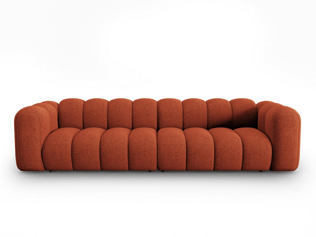 SOFA modular Lupine aus Chenille-Stoff terrakotta 4 Sitzplätze - Terracotta, Textil (95/70/290cm) - Micadoni
