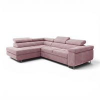 ECKSOFA Jade Mit Schlaffunktion - Rosa, Holzwerkstoff/Textil (202/275cm) - Fun Möbel