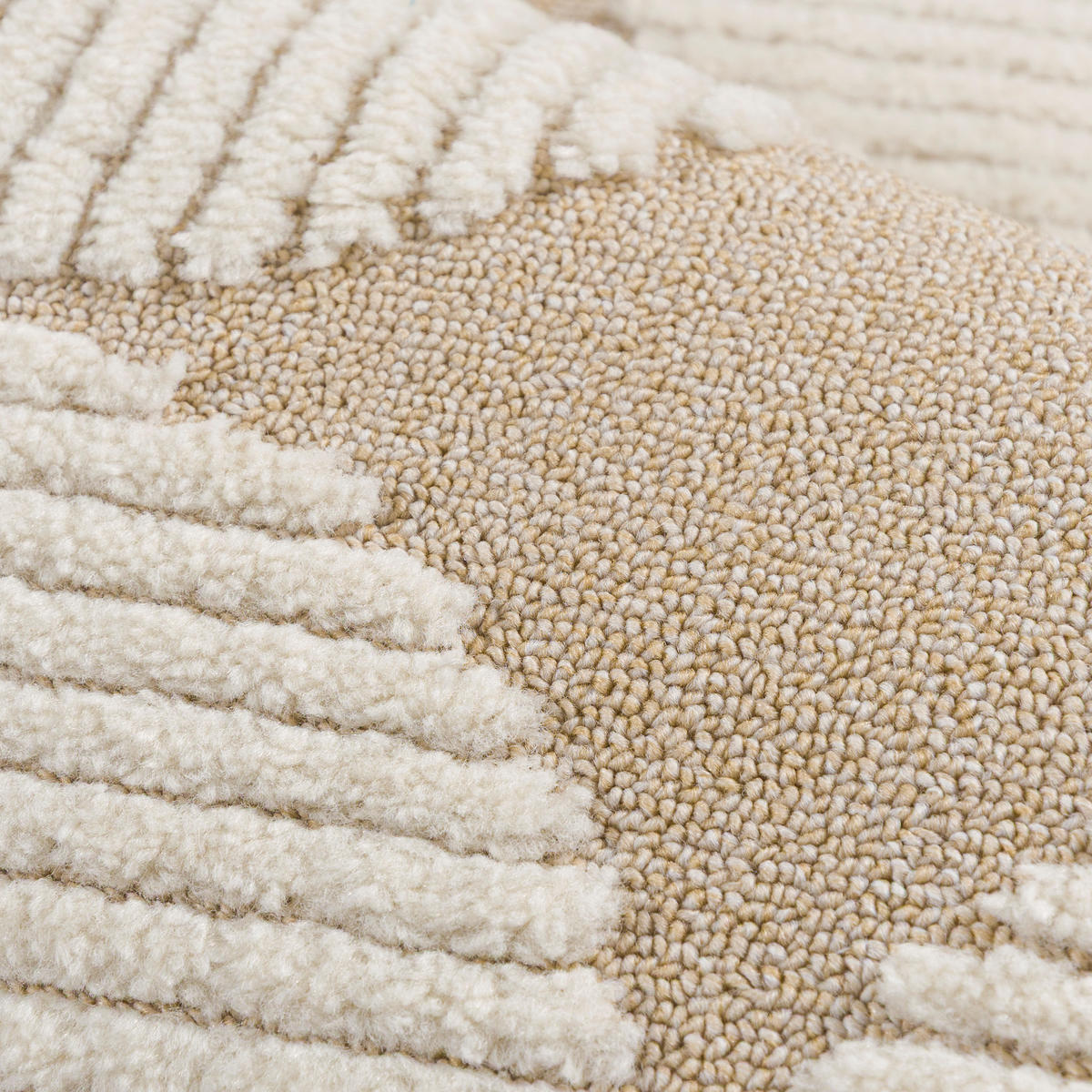 TEPPICH Beige Geometrisch, Moderne 160 x 230 cm - Ecru/Beige, Textil (160/230cm) - Mazovia