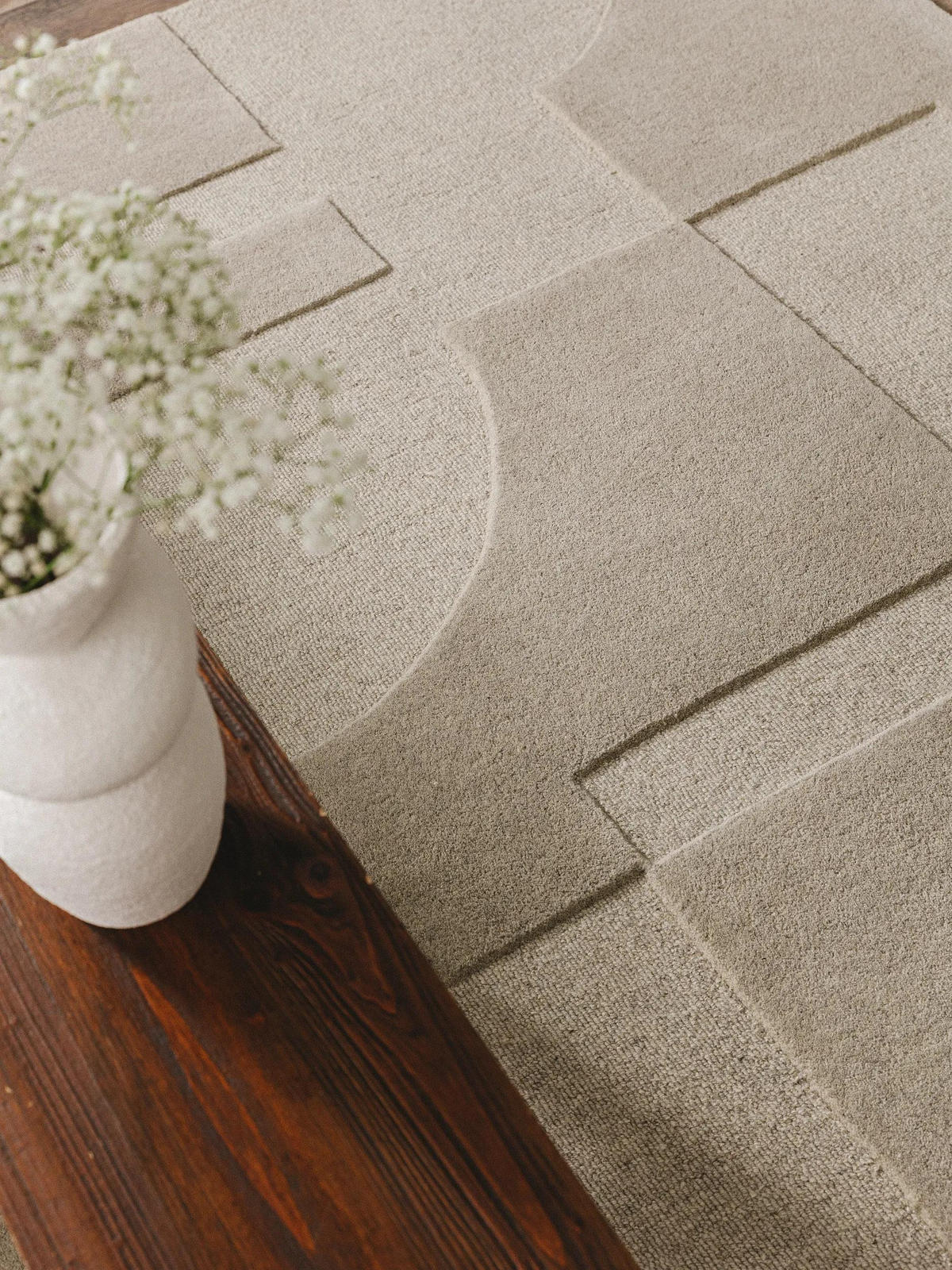 WOLLTEPPICH Logan Hellgrau 200x300 cm - Hellgrau, Textil (200/300cm) - benuta Pure