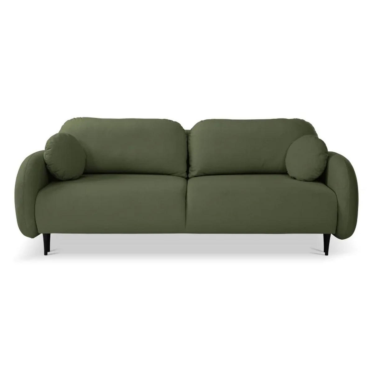 SCHLAFSOFA SOFTI, Sofa mit Schlaffunktion und Bettkasten, Farbe: Grün, Velourstoff - Grün, Textil (232/95/109cm) - Sepro Meble