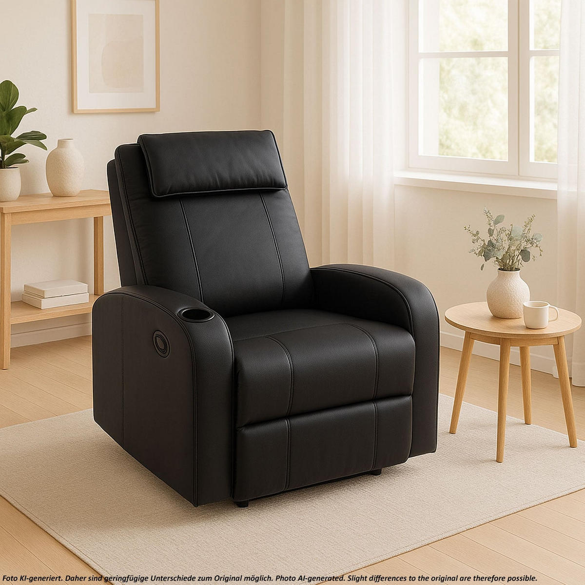 RELAXSESSEL Schwarz - Schwarz, Textil (76/99/96cm) - MCW