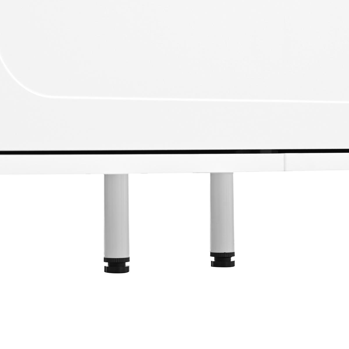 LOWBOARD DE-40181 mit abgerundeten Kanten Weiß - Weiß, Holzwerkstoff (180/46/40cm) - ComfortXL