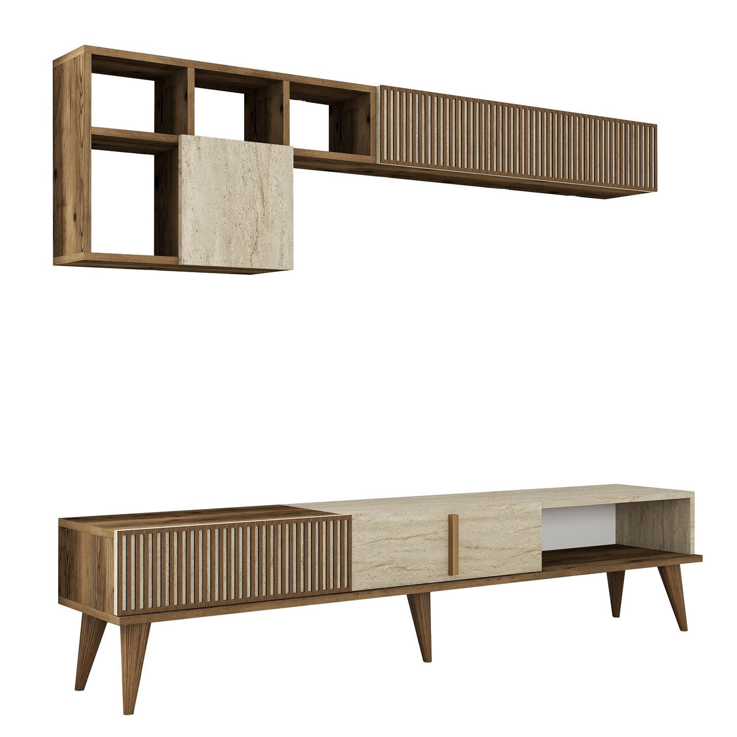 TV-MÖBEL milan beige - Beige, Holz (35/40/180cm) - Habitat Garten