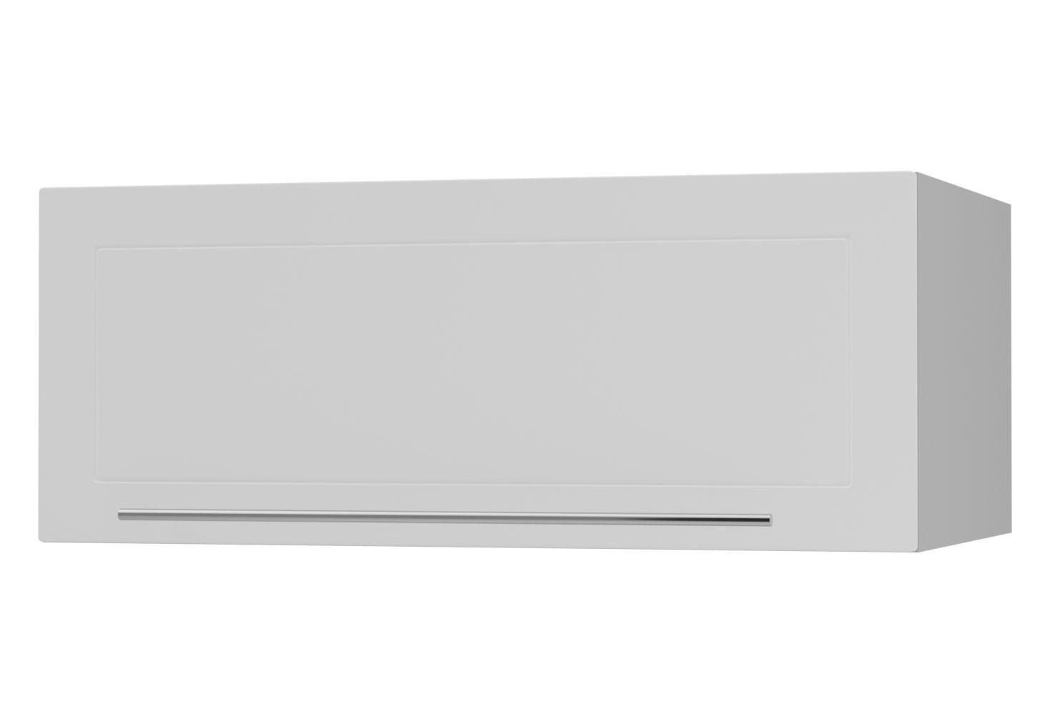 KLAPPHÄNGESCHRANK Kvantum W6B/90 Weiß Matt / Grau Matt 90 / 59 / 36cm - Weiß/Grau, Holz/Holzwerkstoff (90/36/59cm) - Feldmann-Wohnen