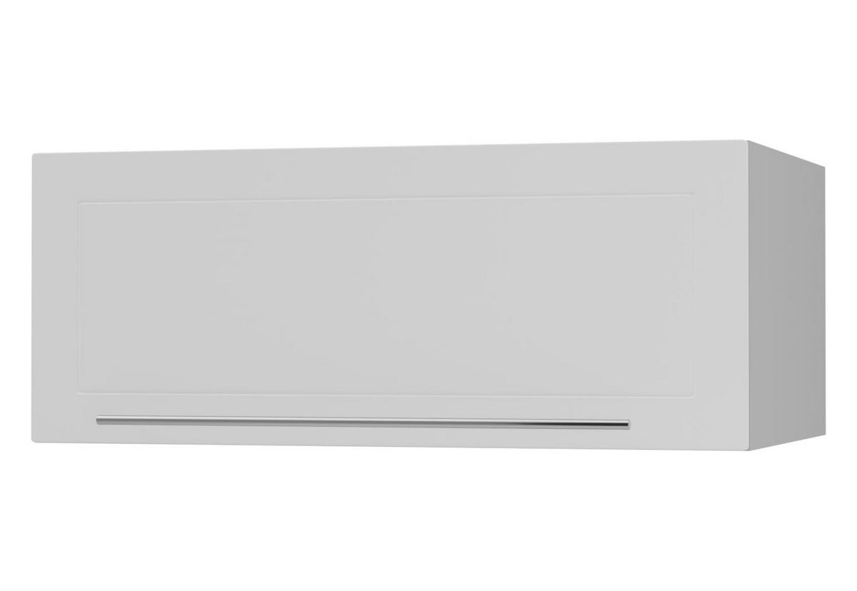 KLAPPHÄNGESCHRANK Kvantum W6B/90 Weiß Matt / Grau Matt 90 / 59 / 36cm - Weiß/Grau, Holz/Holzwerkstoff (90/36/59cm) - Feldmann-Wohnen