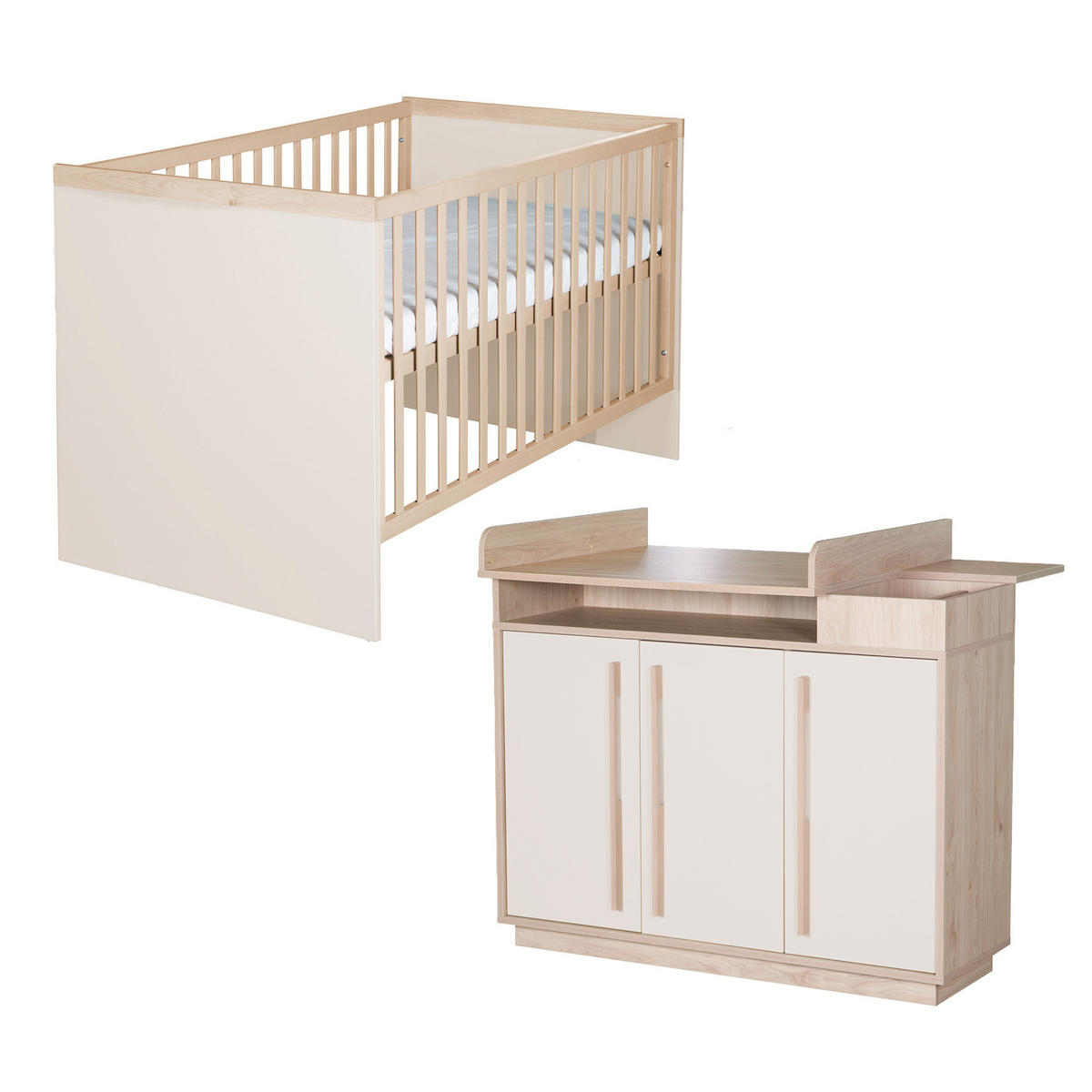 BABYZIMMER Elva 2-teilig - Creme, Holz (1/1/1cm) - Roba