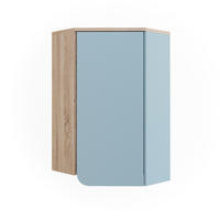 BADSCHRANK Karen Blau-Grau 42.4 x 75 cm mit Tür und offenen Fächern - Dunkelblau/Sonoma Eiche, Holzwerkstoff (42.4/75/42.4cm) - Vicco