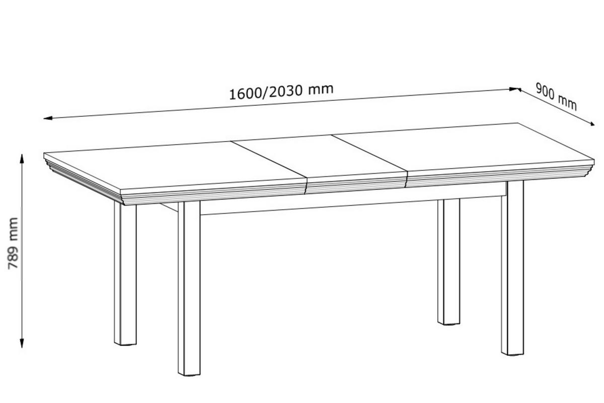 ESSTISCH ARVEN Englischer Stil, Cremeweiß - Eichefarben/Creme, Holz (90/160/82cm) - KONSIMO®
