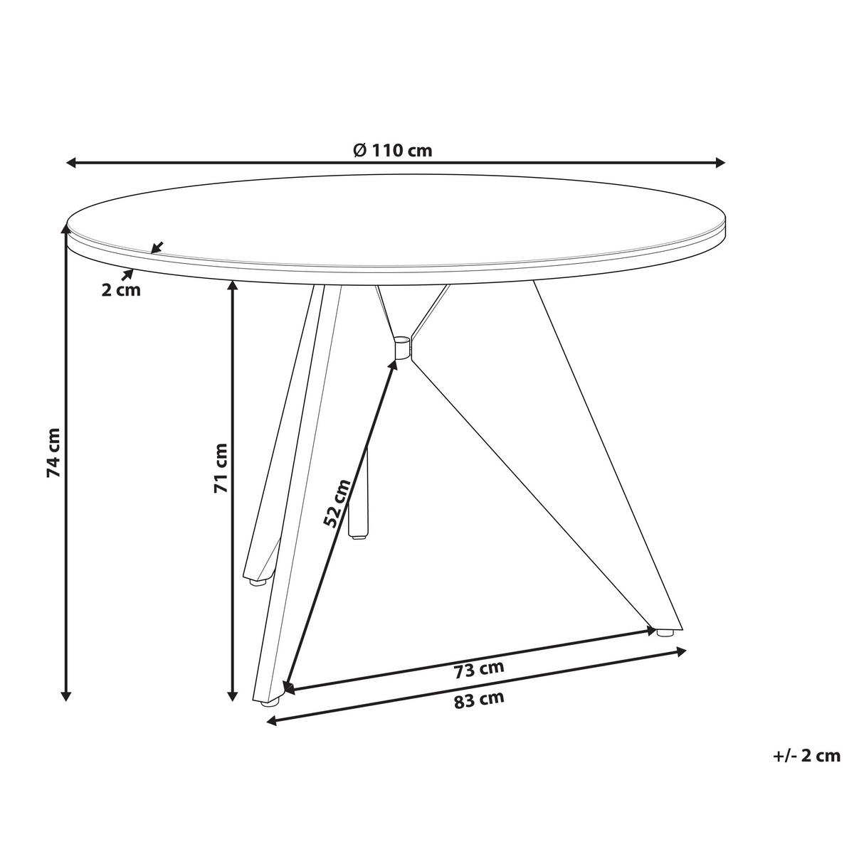 GARTENTISCH Glas Schwarz Olmetto - Schwarz, Metall (110/110/74cm) - Beliani