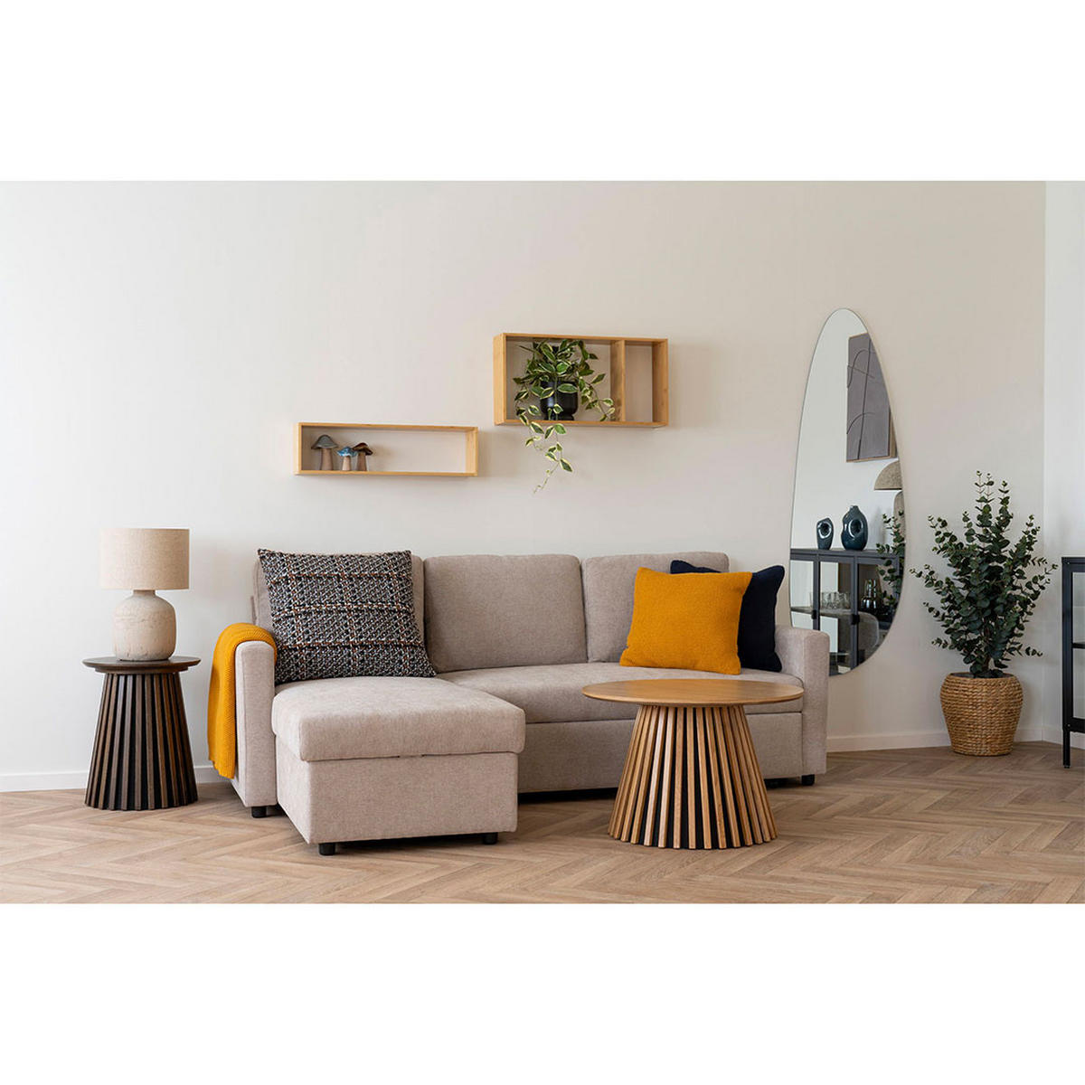 SCHLAFSOFA, Belfast, Sandfarben, Polyester, 150 x 218 x 87 cm - Sandfarben, Textil (150/87/218cm) - ebuy24