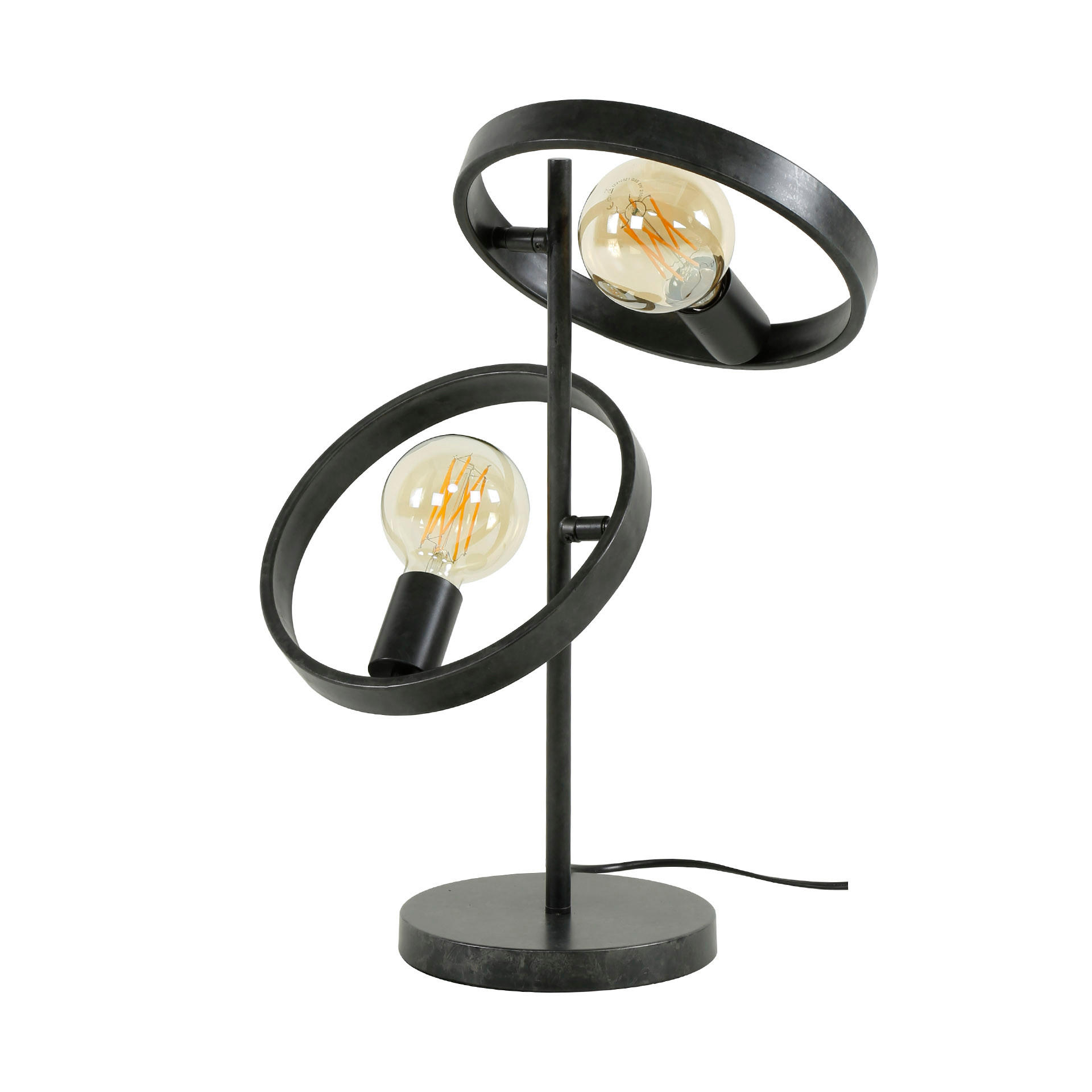 TISCHLEUCHTE Hover Schwarz 26/27/ 53 cm - Schwarz, Metall (26/27/53cm) - Hoyz Collection