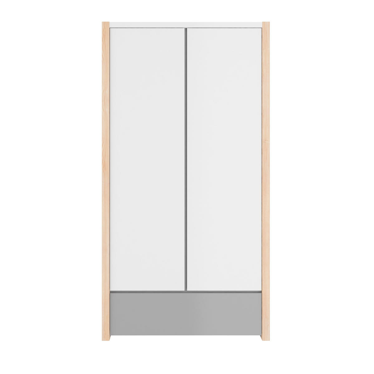 KINDERKLEIDERSCHRANK Pinette, 2-türig – ideal für das Kinderzimmer - Weiß, Holzwerkstoff (100/190/50cm) - RAUMHIRSCH FURNITURE