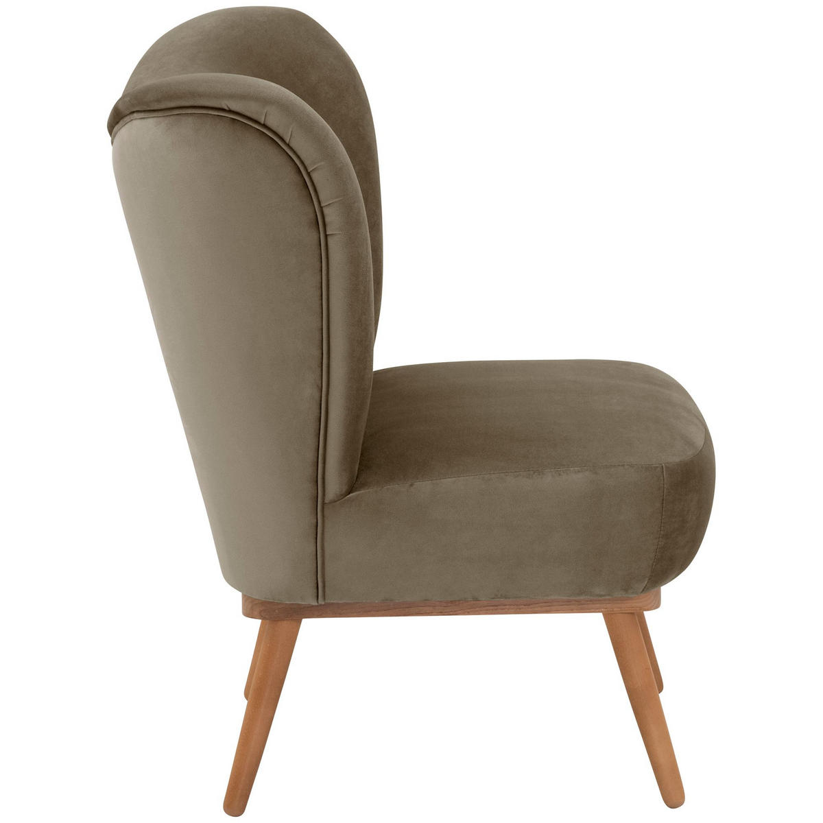 COCKTAILSESSEL Kayra Samtvelours sahara - Sahara, Kunststoff (72/90/74cm) - 58aufmkessel